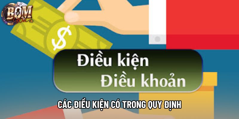 Các điều kiện có trong quy định