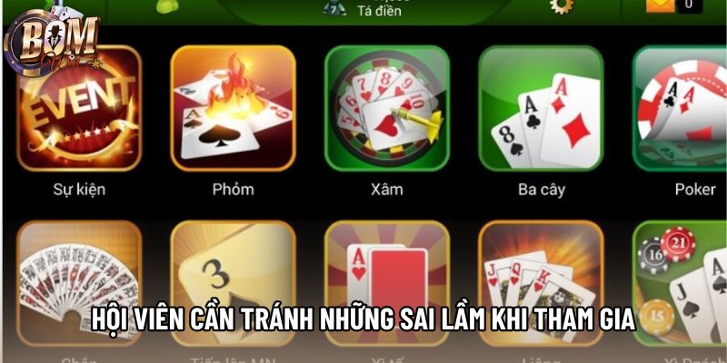 Hội viên cần tránh những sai lầm khi tham gia